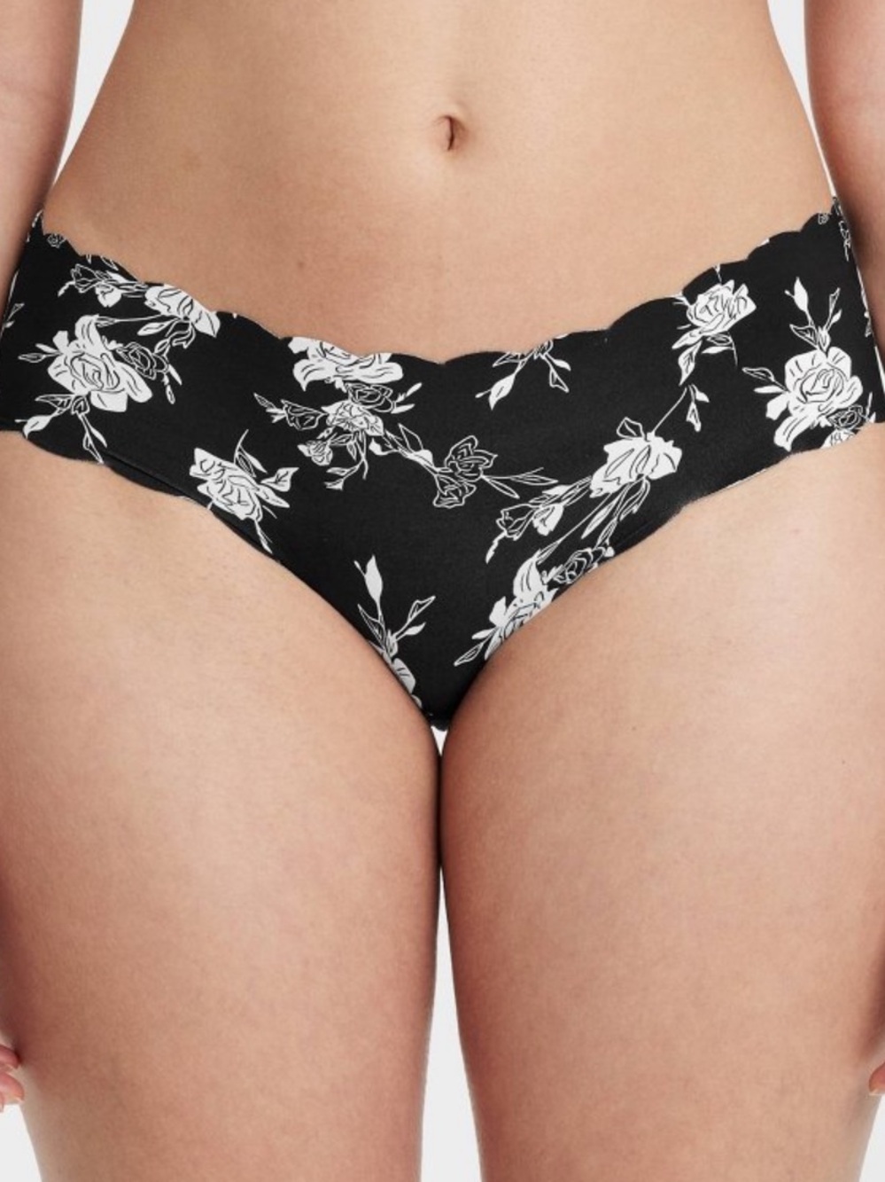 Bundle to Save Money! Auden No Show Women's Black Floral Hipster Panty